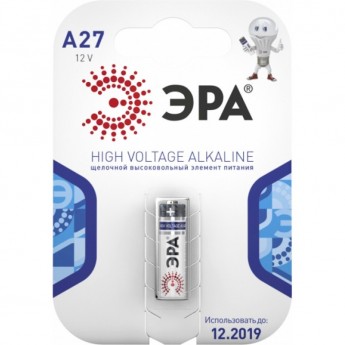 Батарейка ЭРА A27-1BL SUPER ALKALINE (40/160/19200) Батарейка ЭРА A27-1BL SUPER ALKALINE (40/160/19200)