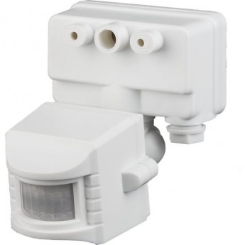 Датчик движения ЭРА MD 02 прожекторный 1200Вт, IP-44, 12м Датчик движения ЭРА MD 02 прожекторный 1200Вт, IP-44, 12м