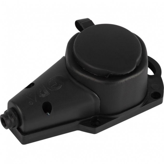 Колодка ЭРА Б0068402 KX-1e-B-IP44 каучуковая с заземлением 1 розетка 16A IP44 черный B0068402