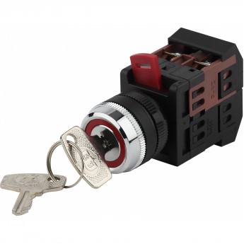 Переключатель ЭРА AKS-22 2 полож. черн. с ключ. I-O 1з+1р BSW10-AKS-2-K02E Б0045677