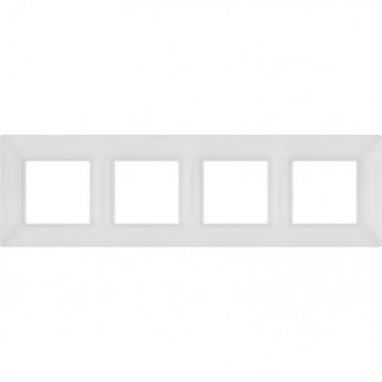 Рамка для розеток и выключателей ЭРА ELEGANCE Б0065818 14-5004-01М на 4 поста матовый белый