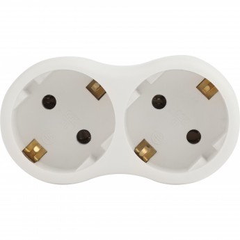 Разветвитель электрический ЭРА SPX-2E-W на 2 розетки с заземлением 16А белый Разветвитель электрический ЭРА SPX-2E-W на 2 розетки с заземлением 16А белый