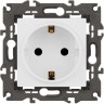 Розетка ЭРА ELEGANCE Б0065804 14-2102-01М 2P+E Schuko со шторками 16А-250В матоый белый B0065804