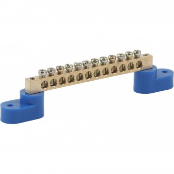 Шина N ноль на двух угловых изоляторах ЭРА ШНИ-8х12-12-У2 NO-222-69 син. Б0033448 Шина N ноль на двух угловых изоляторах ЭРА ШНИ-8х12-12-У2 NO-222-69 син. Б0033448