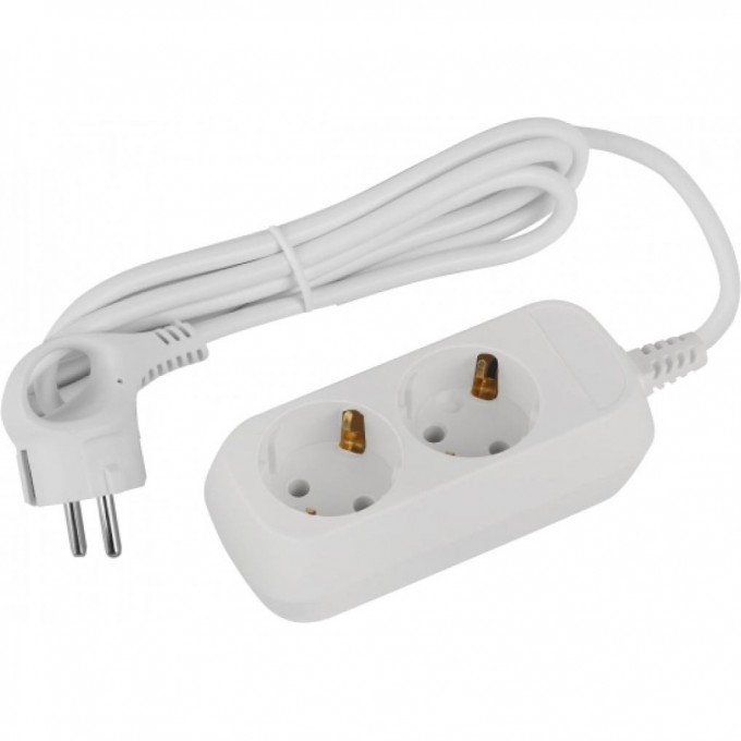 Удлинитель электрический ЭРА UDL-16-215-E Greenline 2 розетки с заземлением 1.5м ПВС 3х1кв.мм B0065079