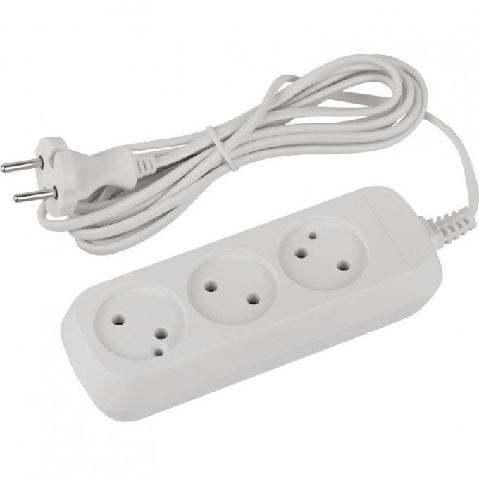 Удлинитель электрический ЭРА UDL-6-330 Greenline 3 розетки без заземления 3м ШВВП 2х0.75кв.мм B0065041