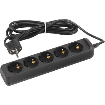 Удлинитель электрический ЭРА UX-5e-3m-B с заземлением 5 розеток 3 м ПВС 3х0,75мм2 10А черный