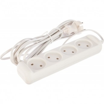 Удлинитель ЭРА 4х5м без заземления 6А IP20 UX-4-5m ШВВП 2х0.75