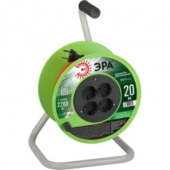 Удлинитель на катушке ЭРА Б0059781 4х20м без заземл. RP-4-2x1.0-20m ПВС 2х1 Удлинитель на катушке ЭРА Б0059781 4х20м без заземл. RP-4-2x1.0-20m ПВС 2х1