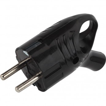 Вилка Vx4-B ЭРА с/з угловая с кольцом 16A черная Вилка Vx4-B ЭРА с/з угловая с кольцом 16A черная