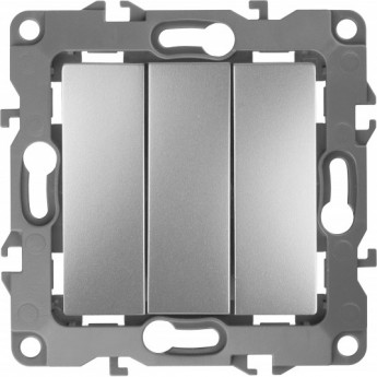 Выключатель ЭРА 12-1107-03 тройной 10АХ-250В IP20 алюминий